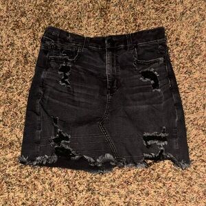 Black Jean Skirt